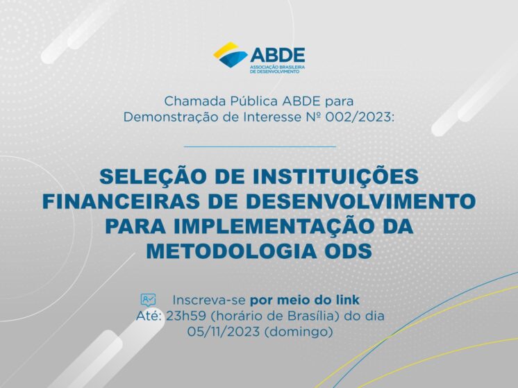 ABDE abre inscrições para projeto piloto sobre integração dos ODS