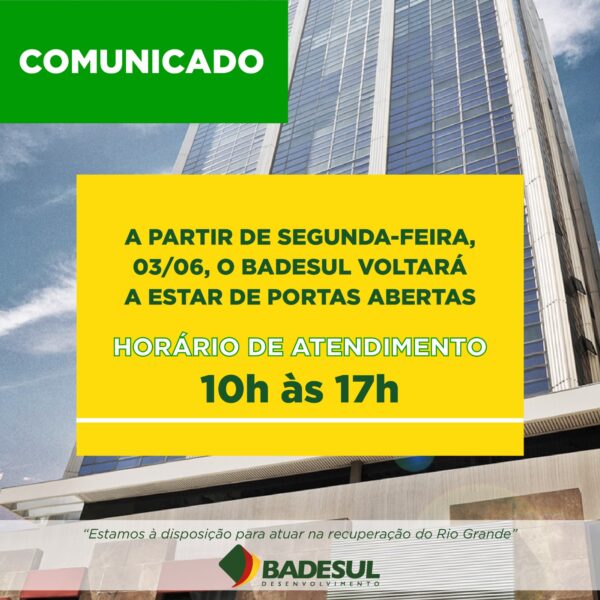 Badesul retorna às atividades presenciais
